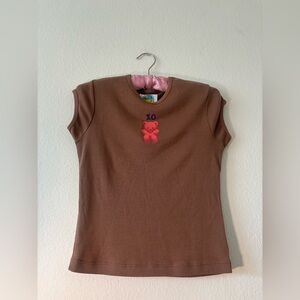 Brown Uniff Baby Tee